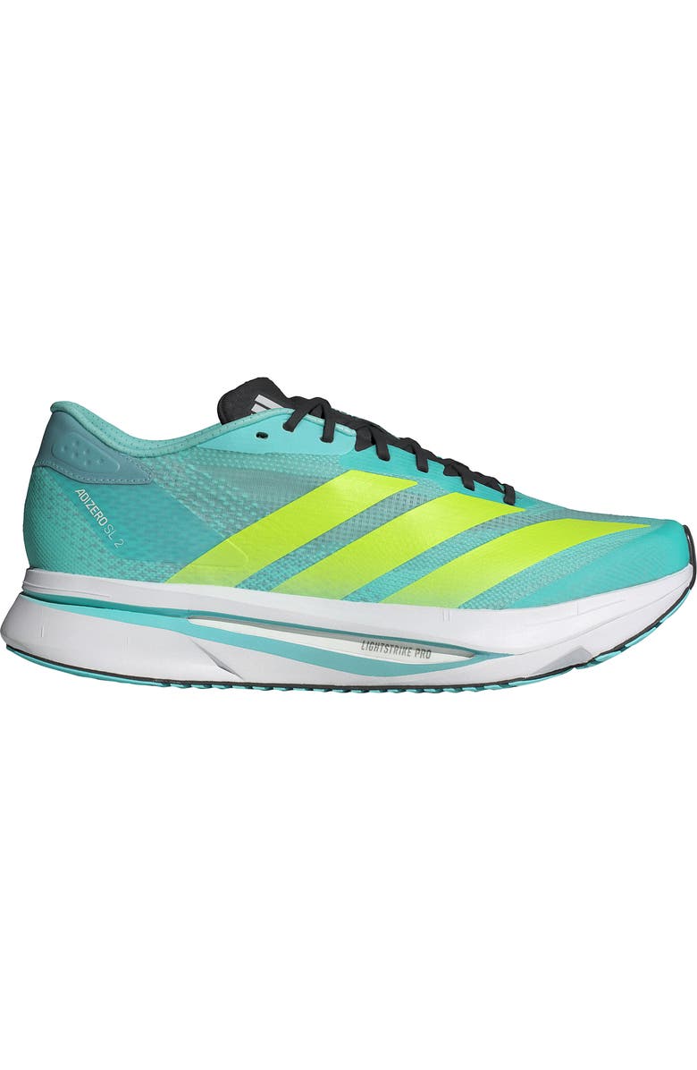 adidas Adizero SL2 Running Shoe, Alternate, color, Flash Aqua/ Lemon/ Mint Ton