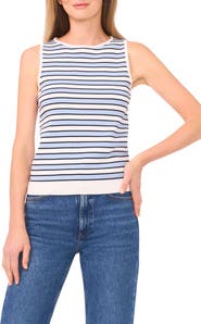 Halogen® Stripe Knit Tank