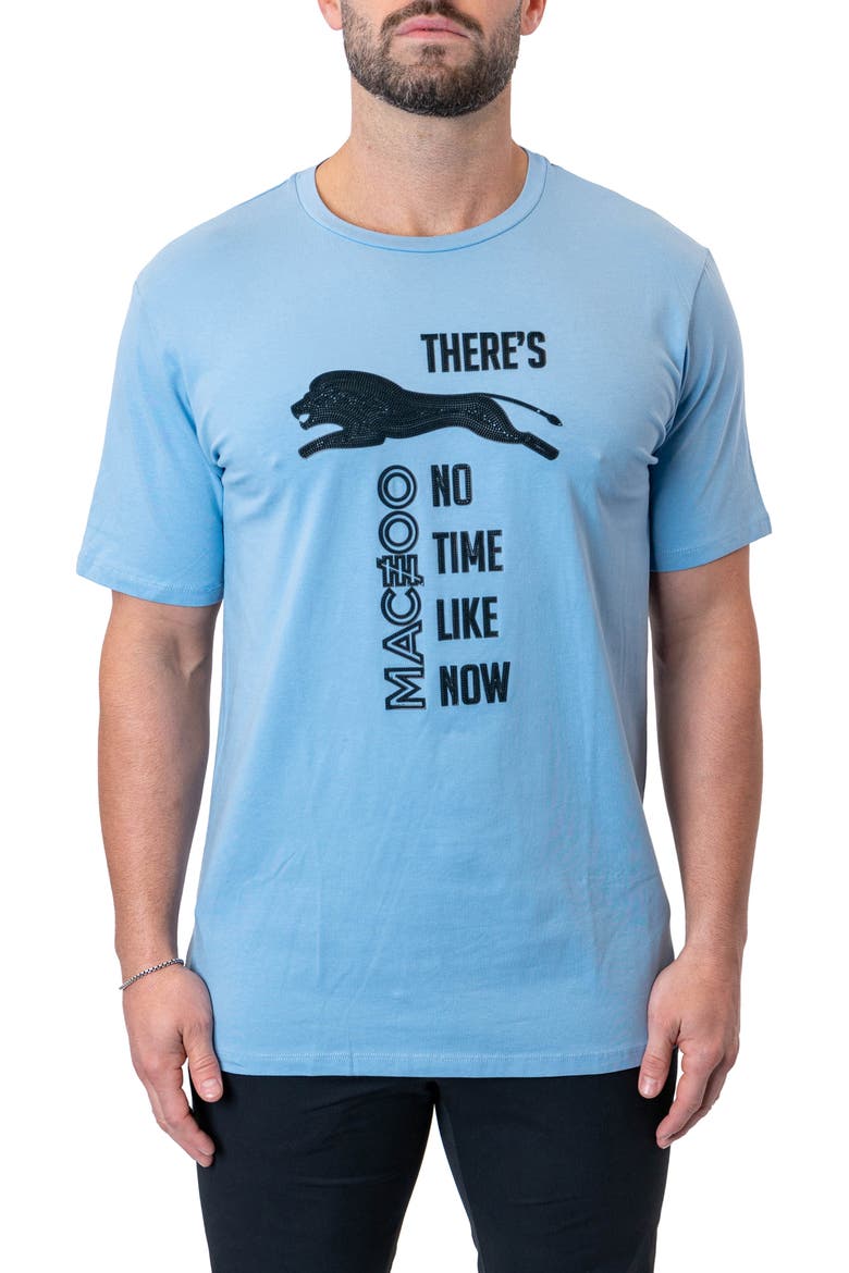 No Time Stretch Cotton Graphic T-Shirt, Main, color, BLUE