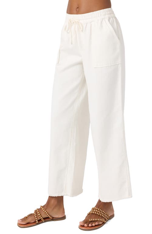 O'neill Sevie Drawstring Cotton Twill Pants In White