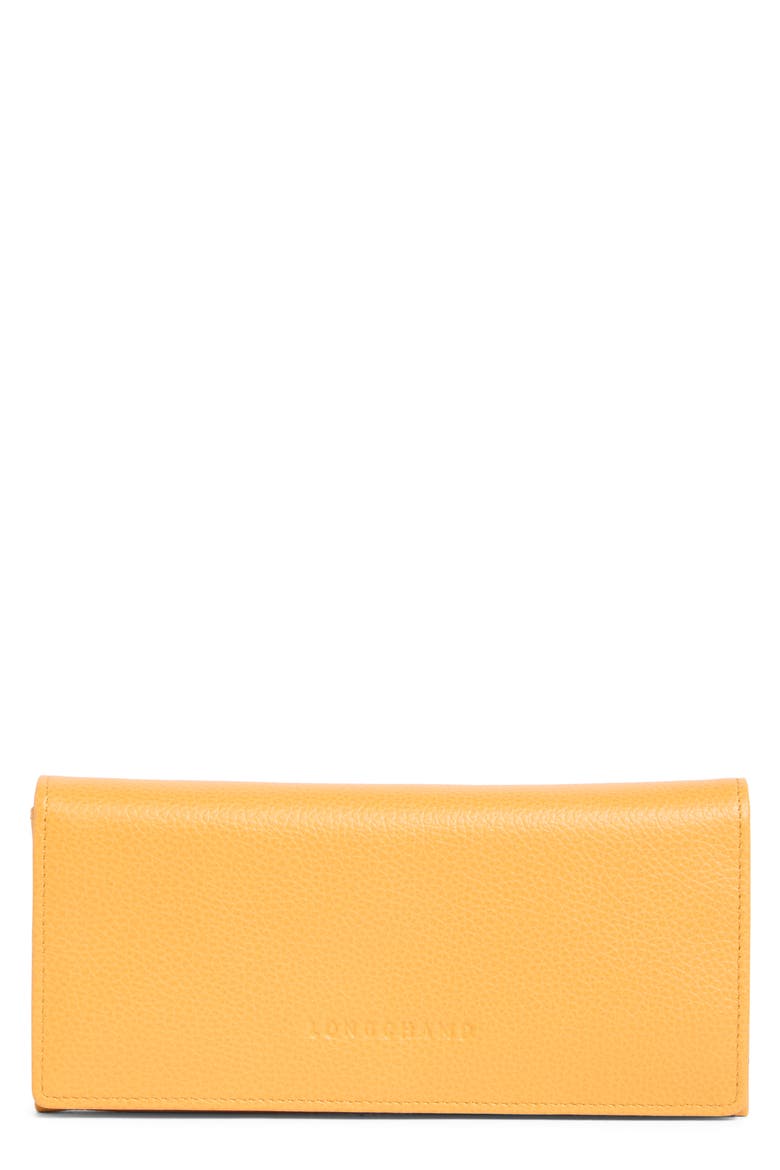 Long Continental Snap Wallet, Main, color, APRICOT
