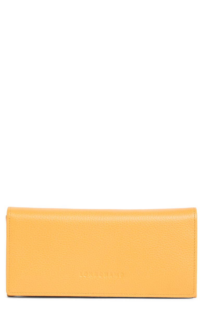Longchamp Long Continental Snap Wallet, Main, color, Apricot