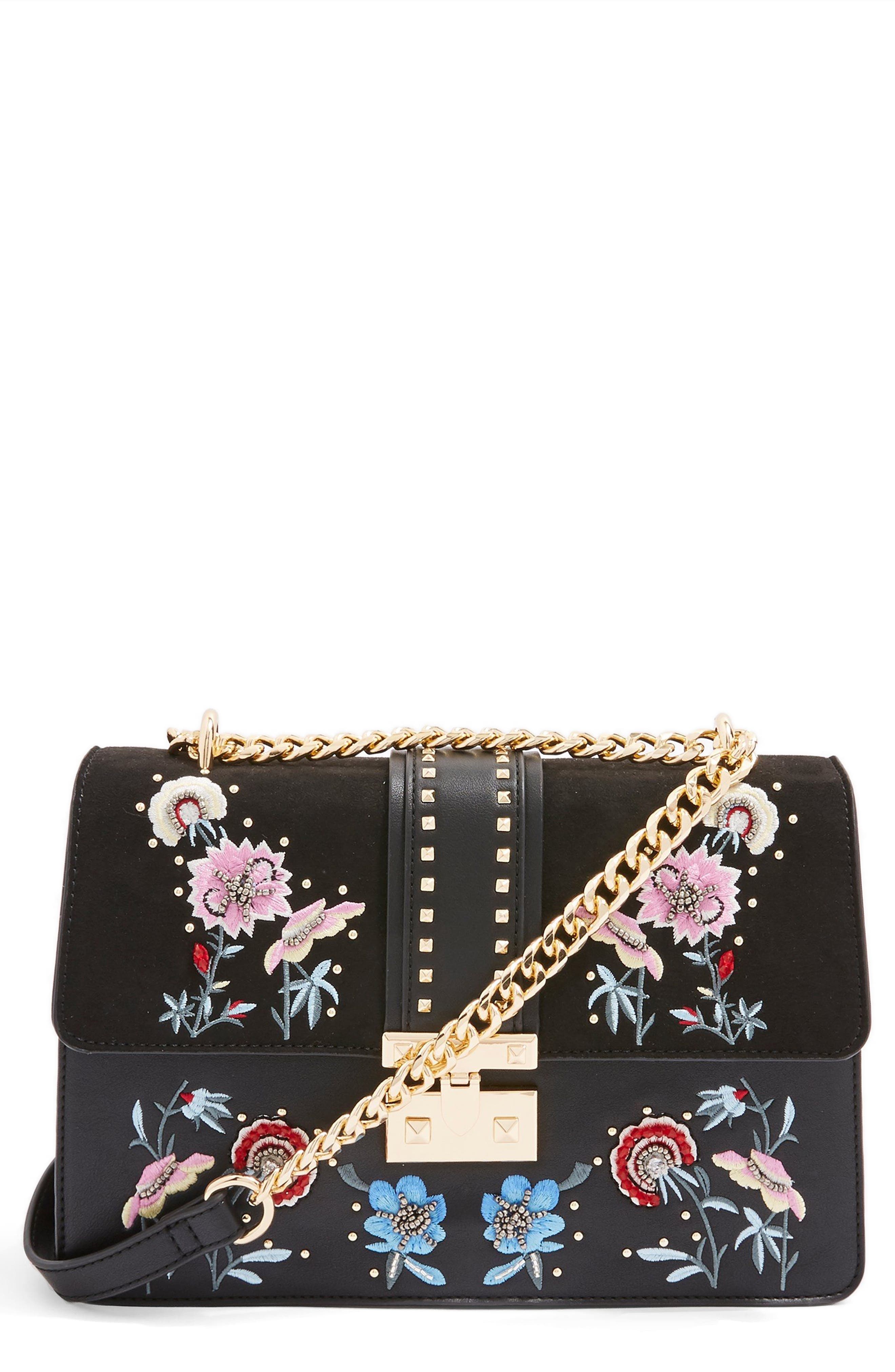 Topshop Darcy Floral Shoulder Bag, Main, color, 
