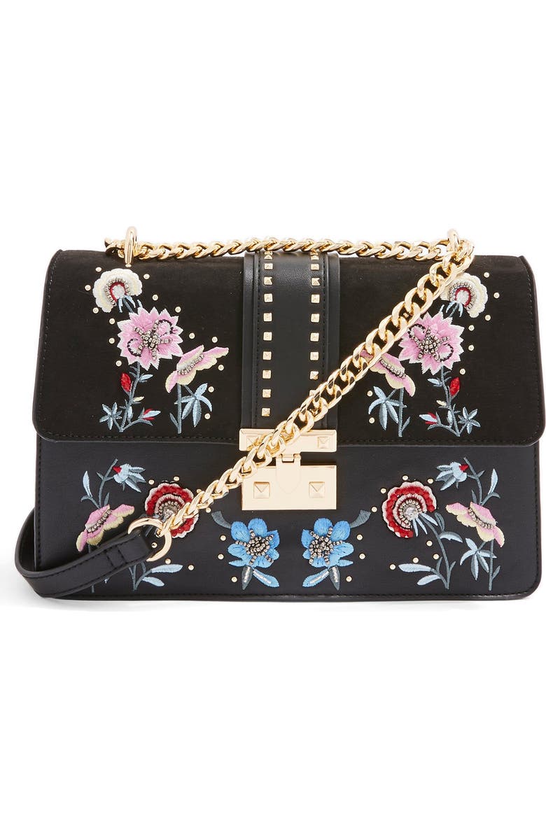 Topshop Darcy Floral Shoulder Bag, Main, color,