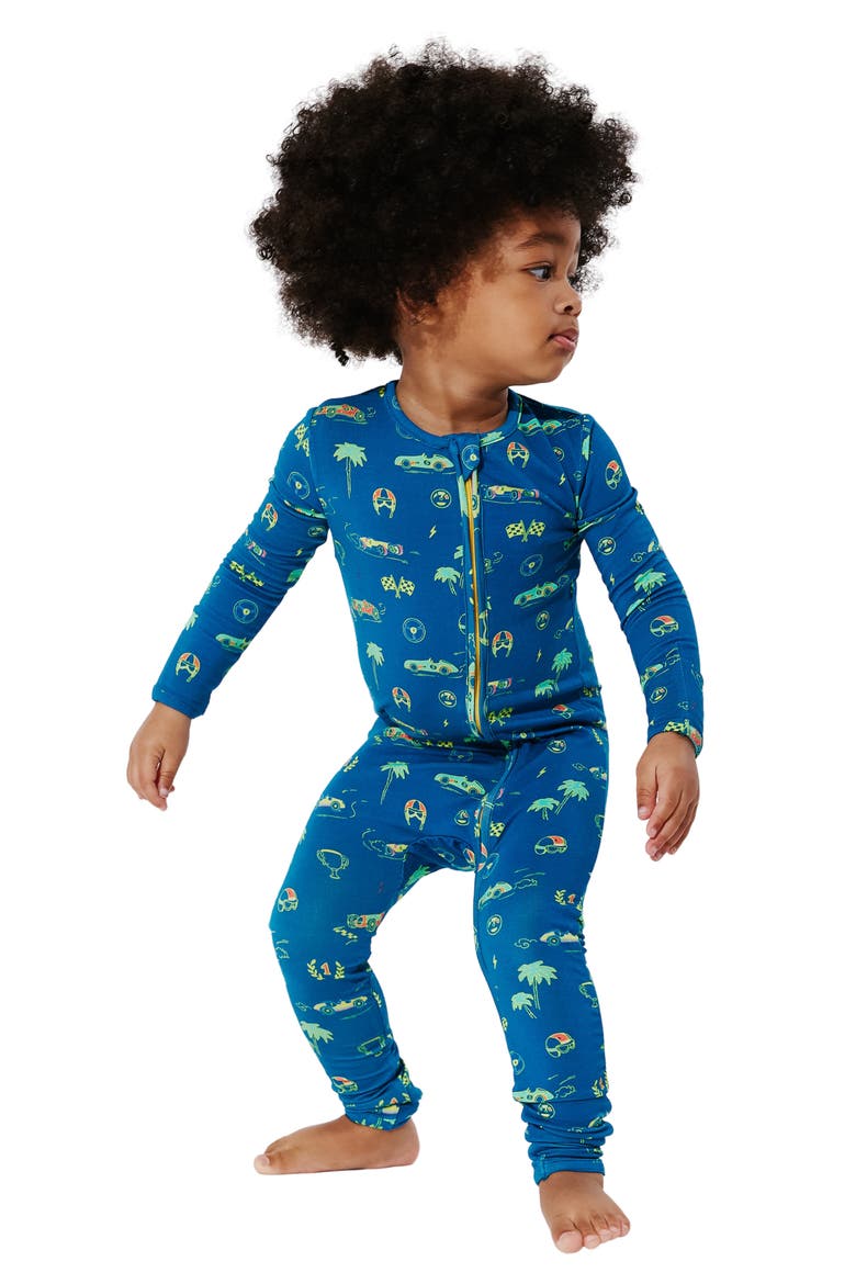 Baby Monaco Blue Convertible Footie, Alternate, color, BLUE