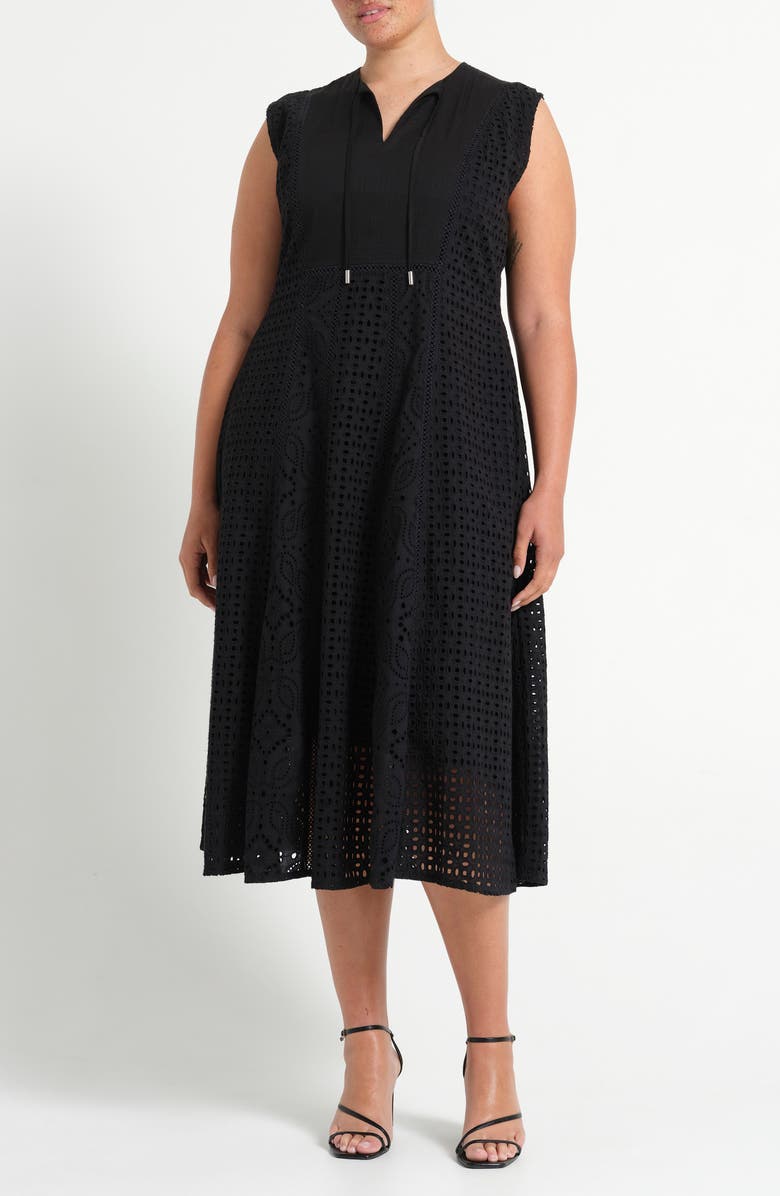 Estelle Blair Eyelet Sleeveless Maxi Dress, Main, color, 