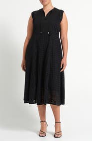 Estelle Blair Eyelet Sleeveless Maxi Dress