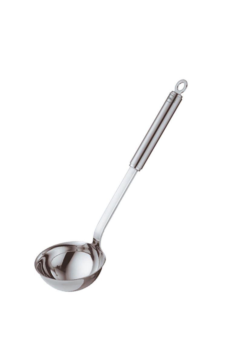 Rosle Stainless Steel Round Handle Ladle with Pouring Rim, 5.4-ounce, Main, color, 