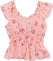 Walking on Sunshine Floral Print Woven Top