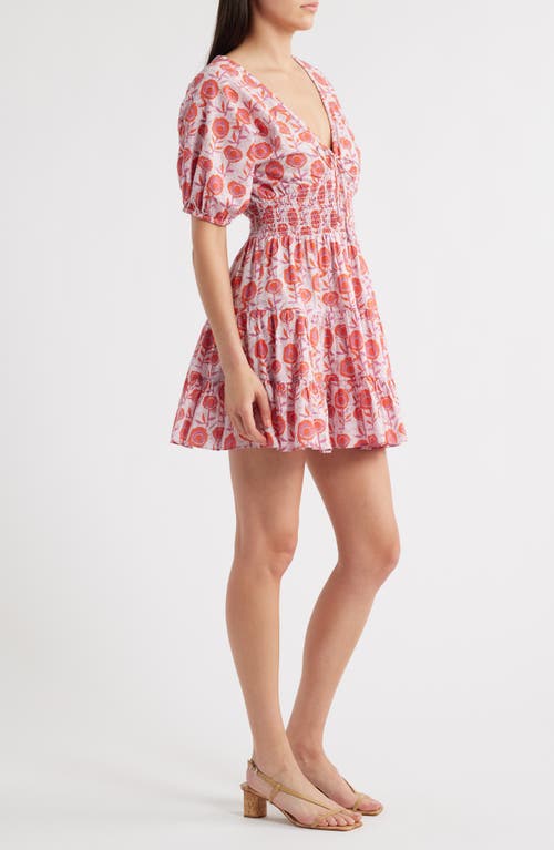 Saylor Greyson Puff Sleeve Cotton Mini Sundress