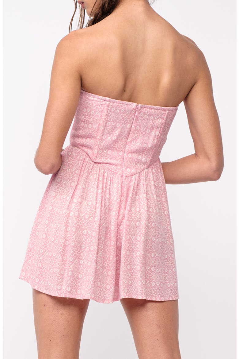 Strapless Cutout Minidress, Alternate, color, PINK