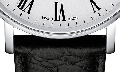 Tissot Everytime Leather Strap Watch, 40mm In Silver