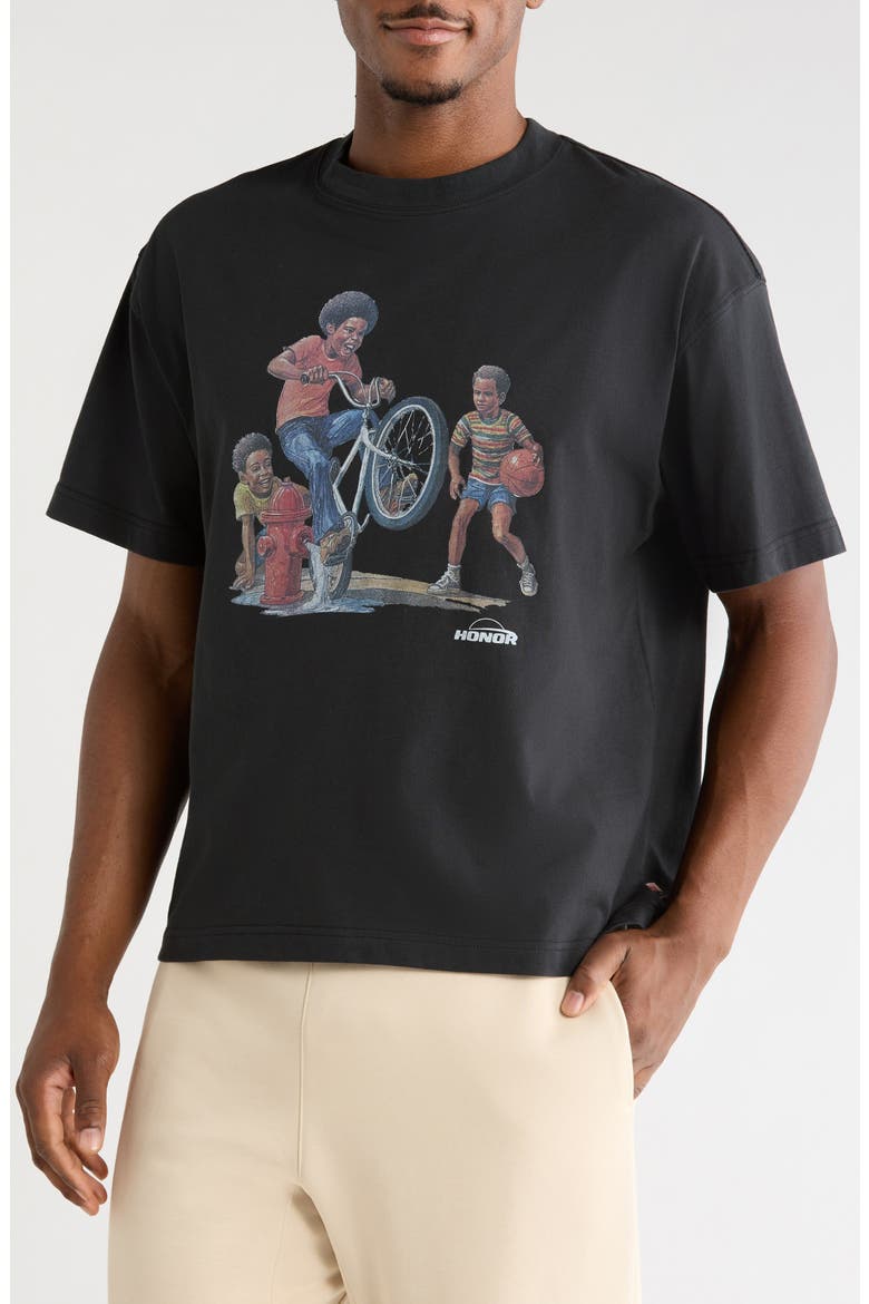 Life Outside Graphic T-Shirt, Main, color, BLACK