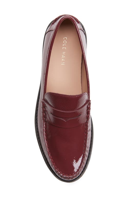 Cole Haan Treena Lug Penny Loafer In Red