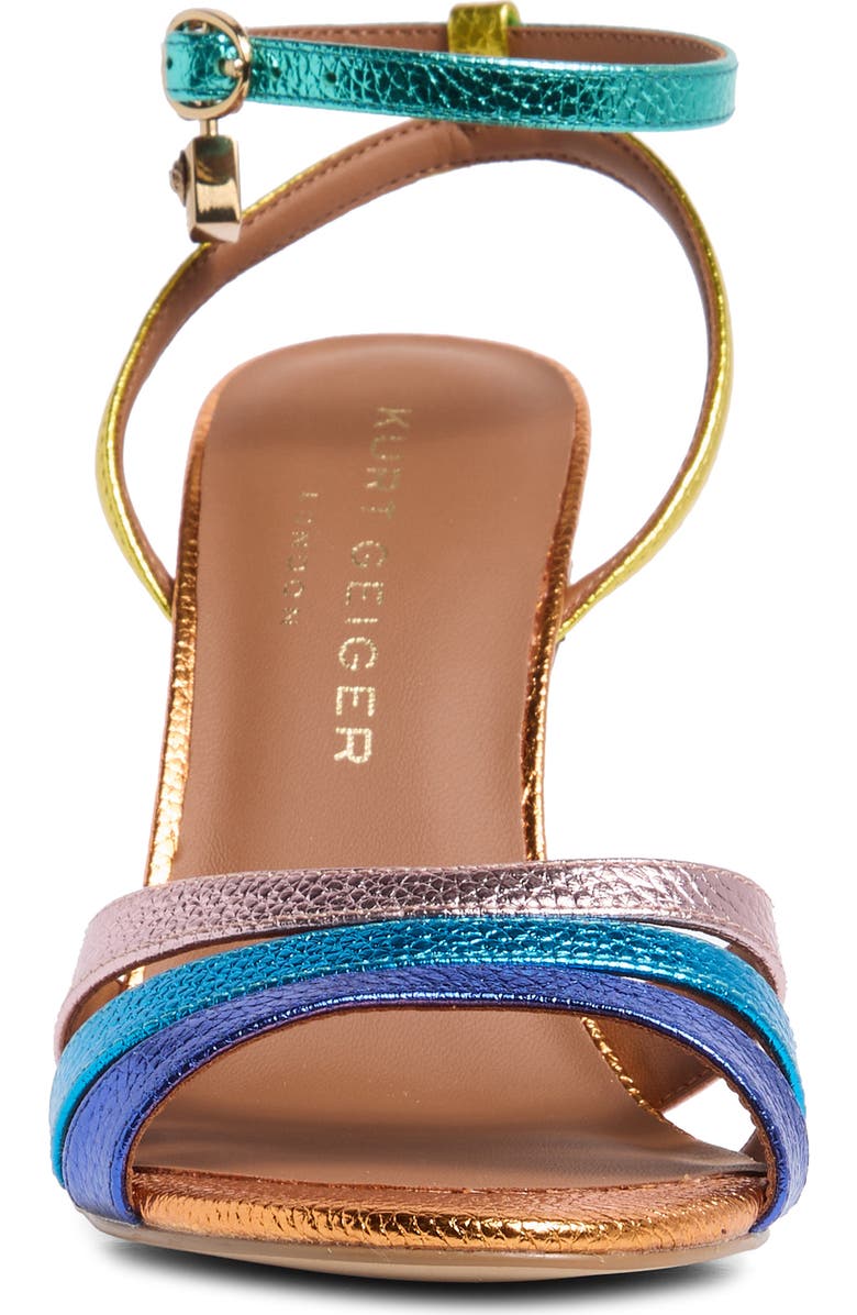 Kurt Geiger London Brixton Ankle Strap Stiletto Sandal, Alternate, color, Blue Multi