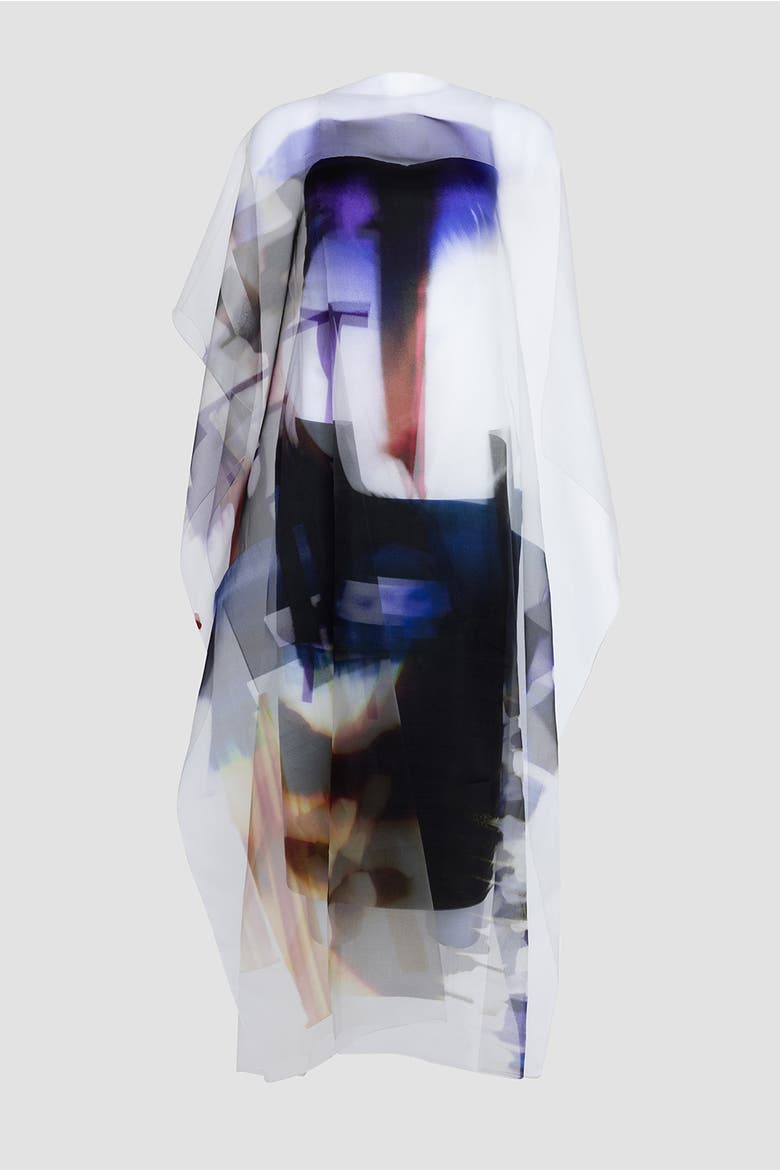 Eren Floaty Organza Overlay Shift Dress, Alternate, color, Photomix Violet