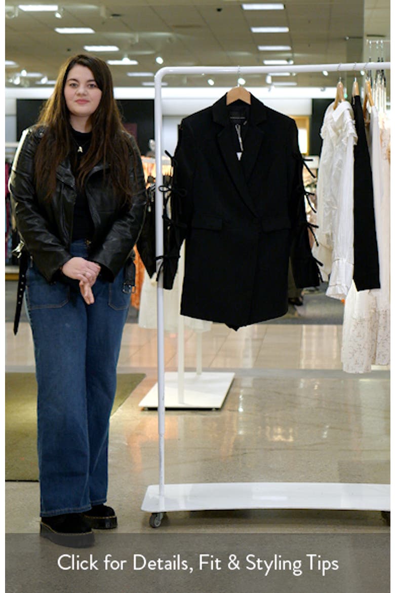 Bow Long Sleeve Blazer Romper video