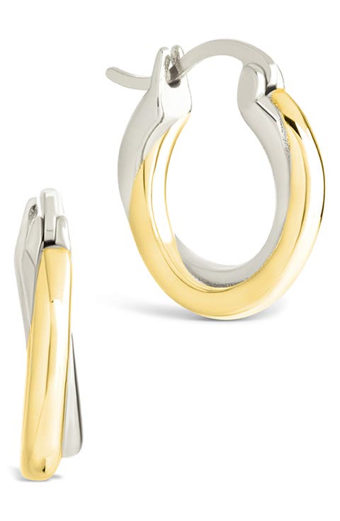 Janice Twisted Huggie Hoop Earrings