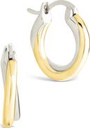 Sterling Forever Janice Twisted Huggie Hoop Earrings