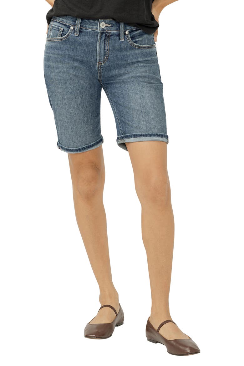 Suki Denim Bermuda Shorts, Main, color, SUNBURY