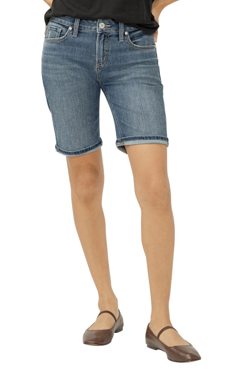 Silver Jeans Co. Suki Denim Bermuda Shorts, Main, color, Sunbury
