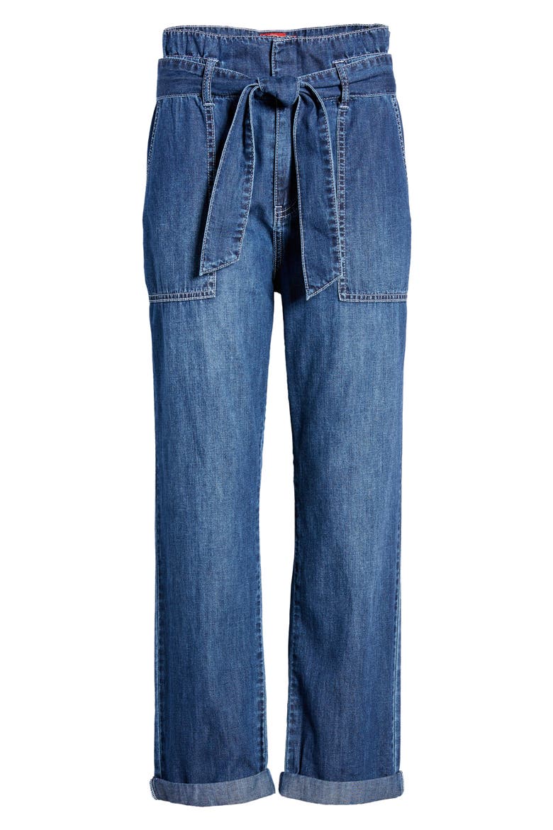 Paperbag Waist Jeans, Alternate, color, MEDIUM ANTIQUE WASH
