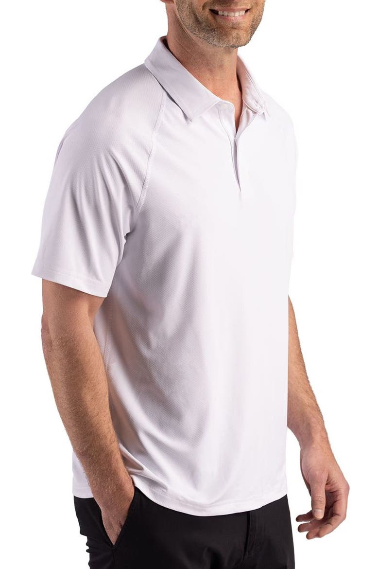 Prospect Epic Confidence Textured Performance Polo, Alternate, color, WHITE