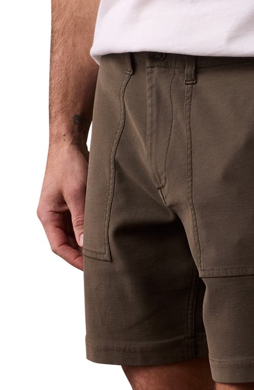 The Normal Brand Comfort Terry Utility Shorts In Brown