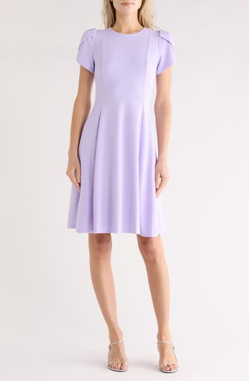 Calvin Klein Tulip Sleeve Fit & Flare Dress | Nordstromrack