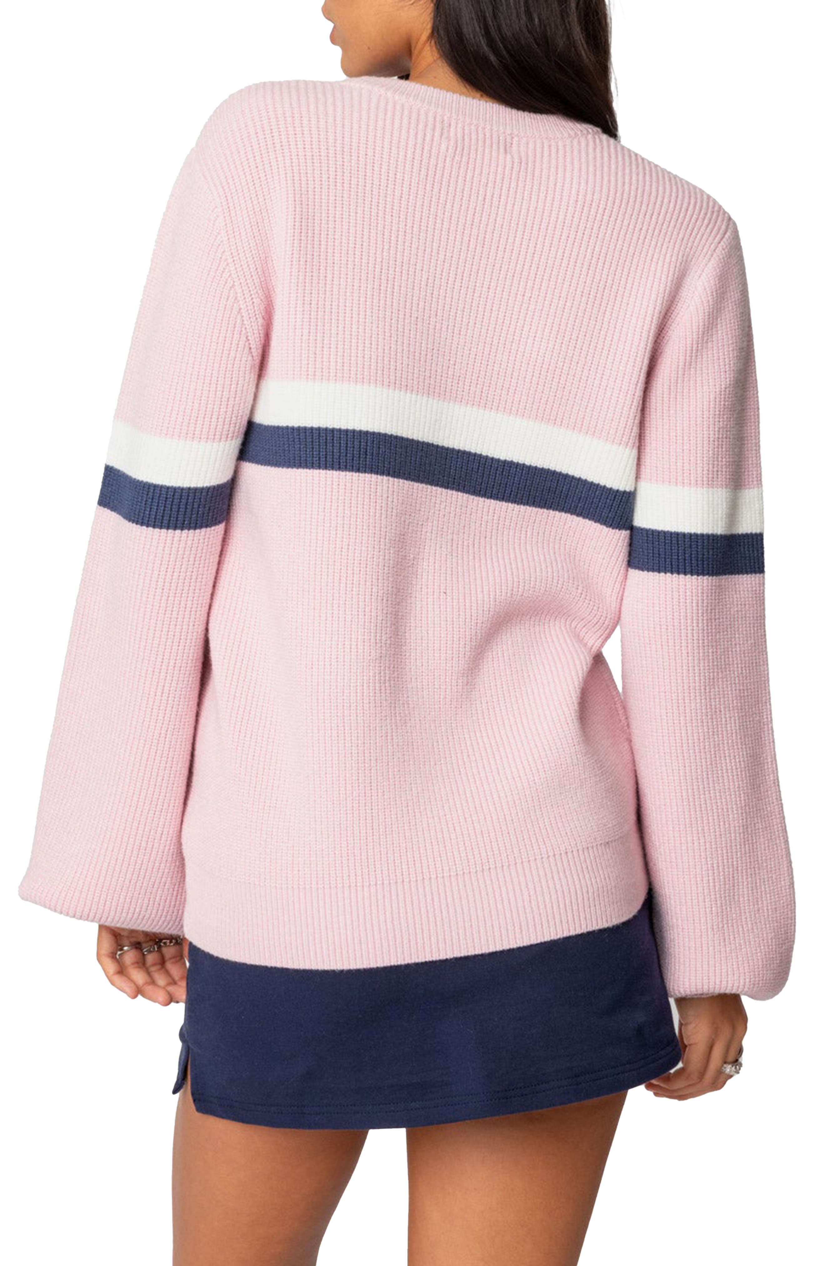 Nautical Stripe Oversize Sweater - image 2