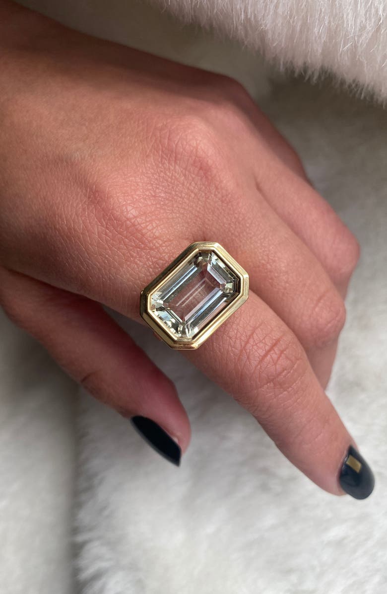 GOSHWARA Manhattan East West Ring, Alternate, color, Clear