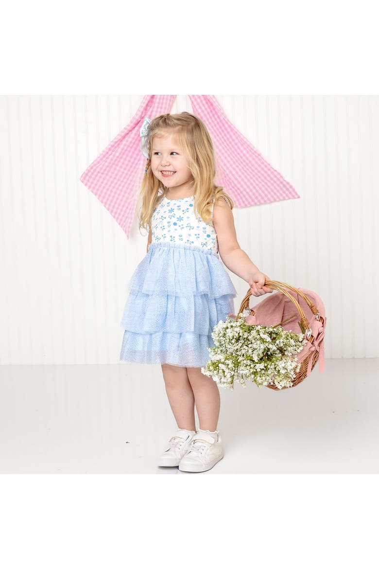 Sky Floral Tank Tutu Dress, Alternate, color, Pastel Blue