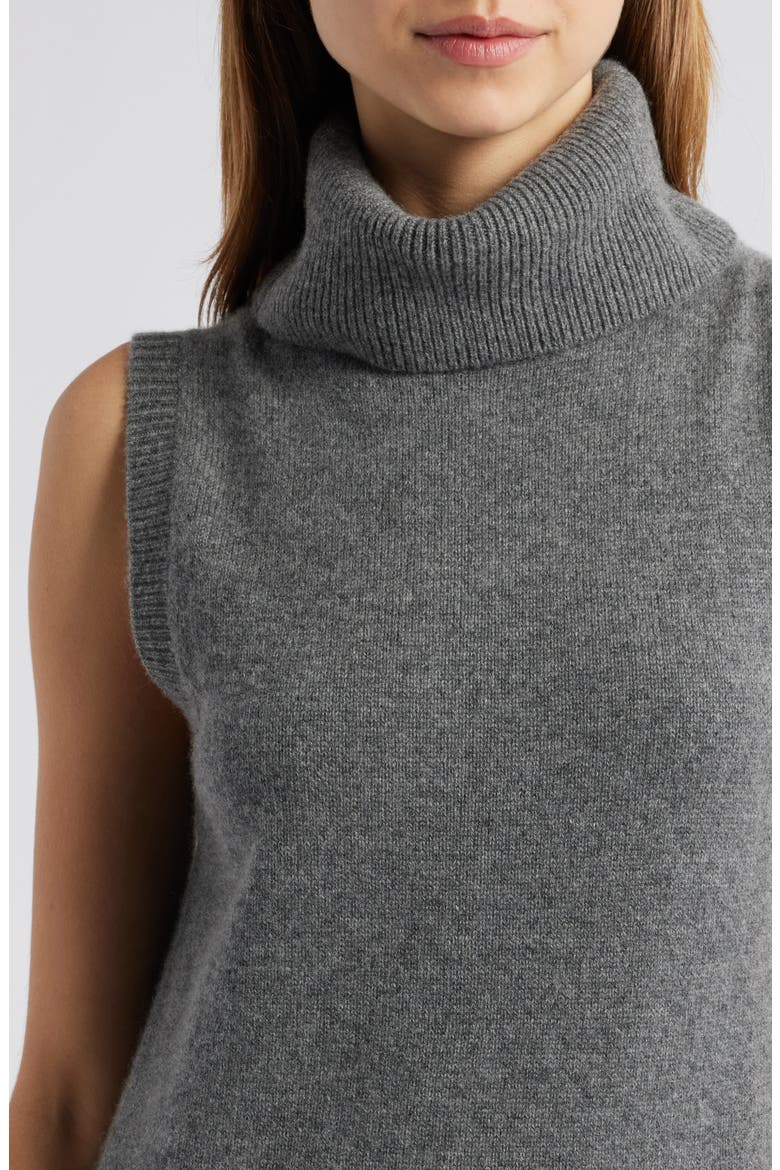 Holland Turtleneck Cashmere Blend Sweater Dress, Alternate, color, THUNDER