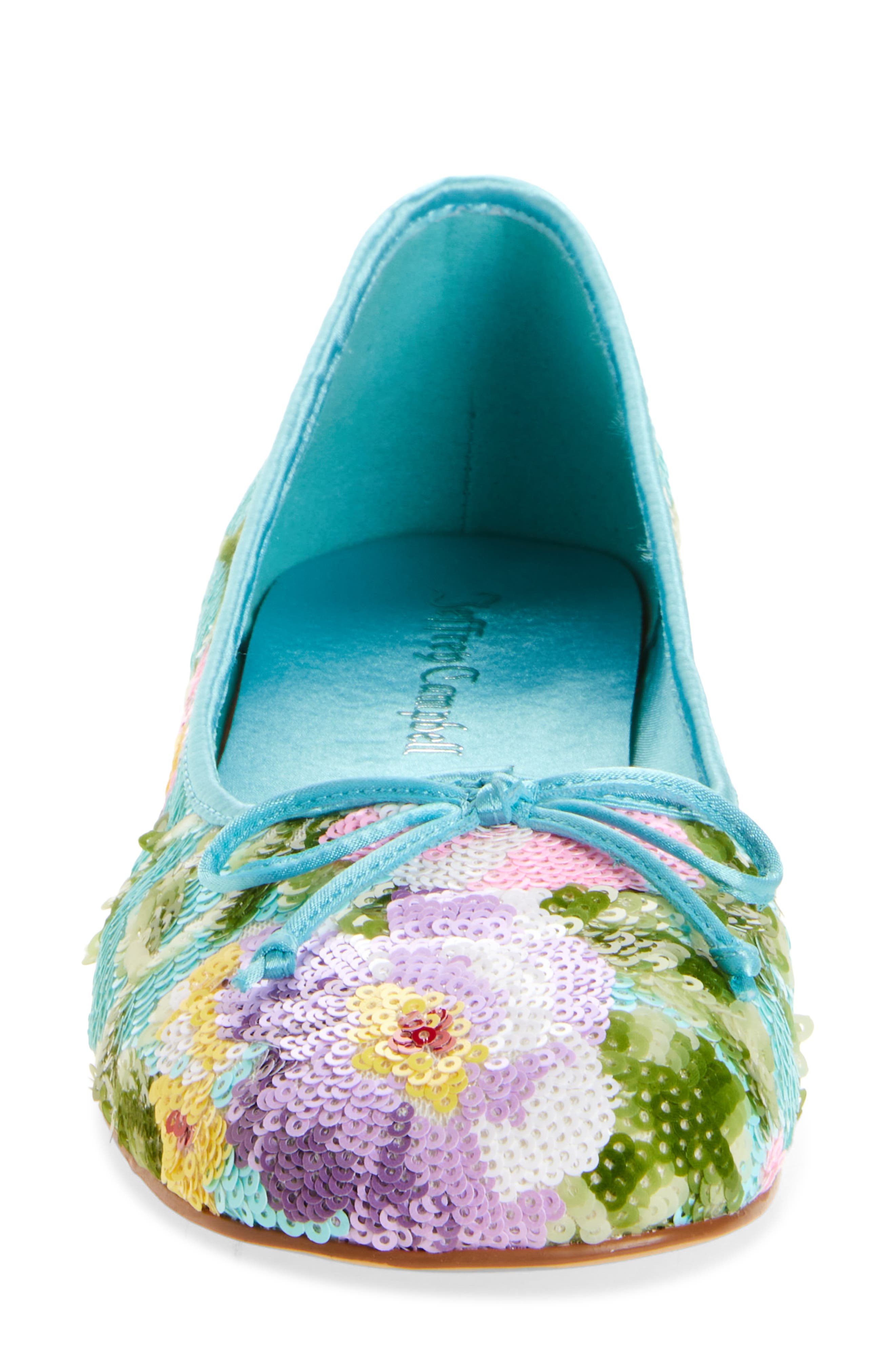 Jeffrey Campbell Kalli Sequin Flat, Alternate, color, Blue Combo