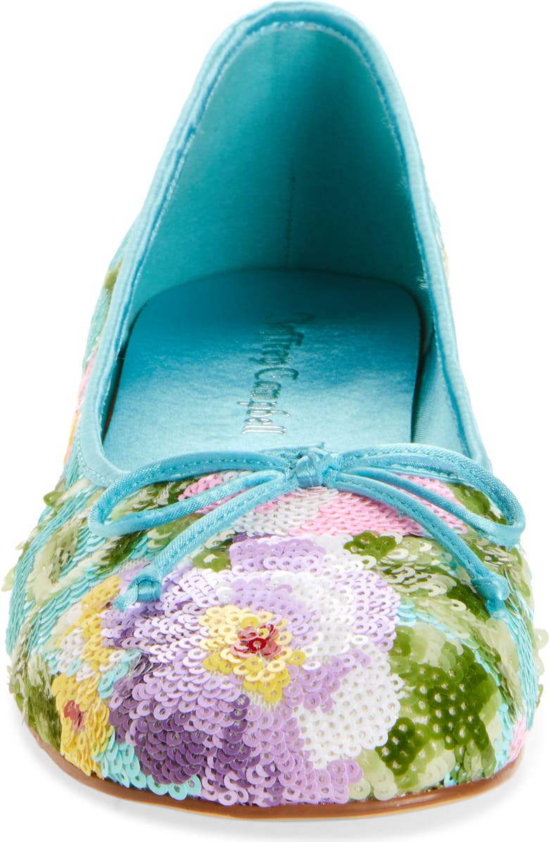 Jeffrey Campbell Kalli Sequin Flat, Alternate, color, Blue Combo