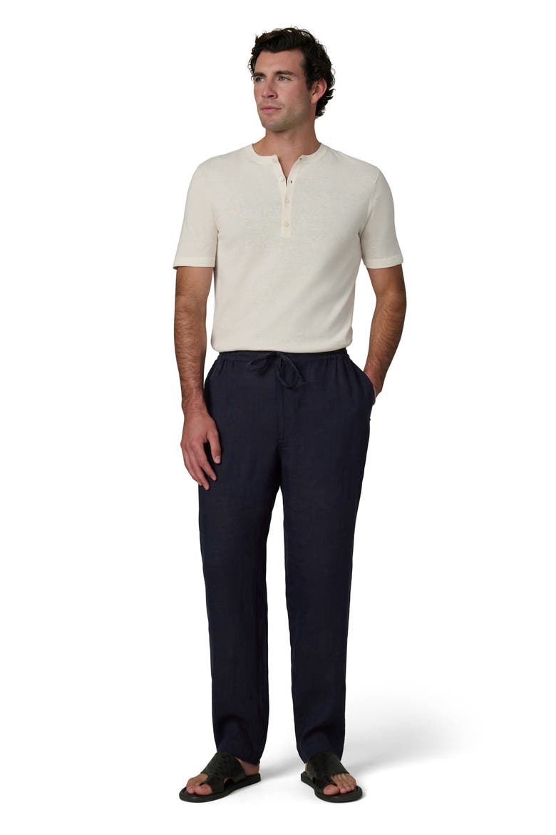 Linen Drawstring Pants, Alternate, color, BARITONE BLUE