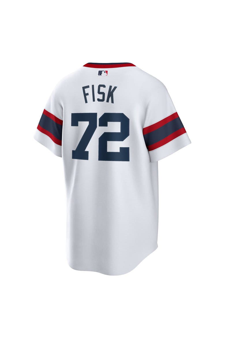 Men's Nike Carlton Fisk White Chicago White Sox Home Cooperstown Collection Team Player Jersey, Alternate, color, White