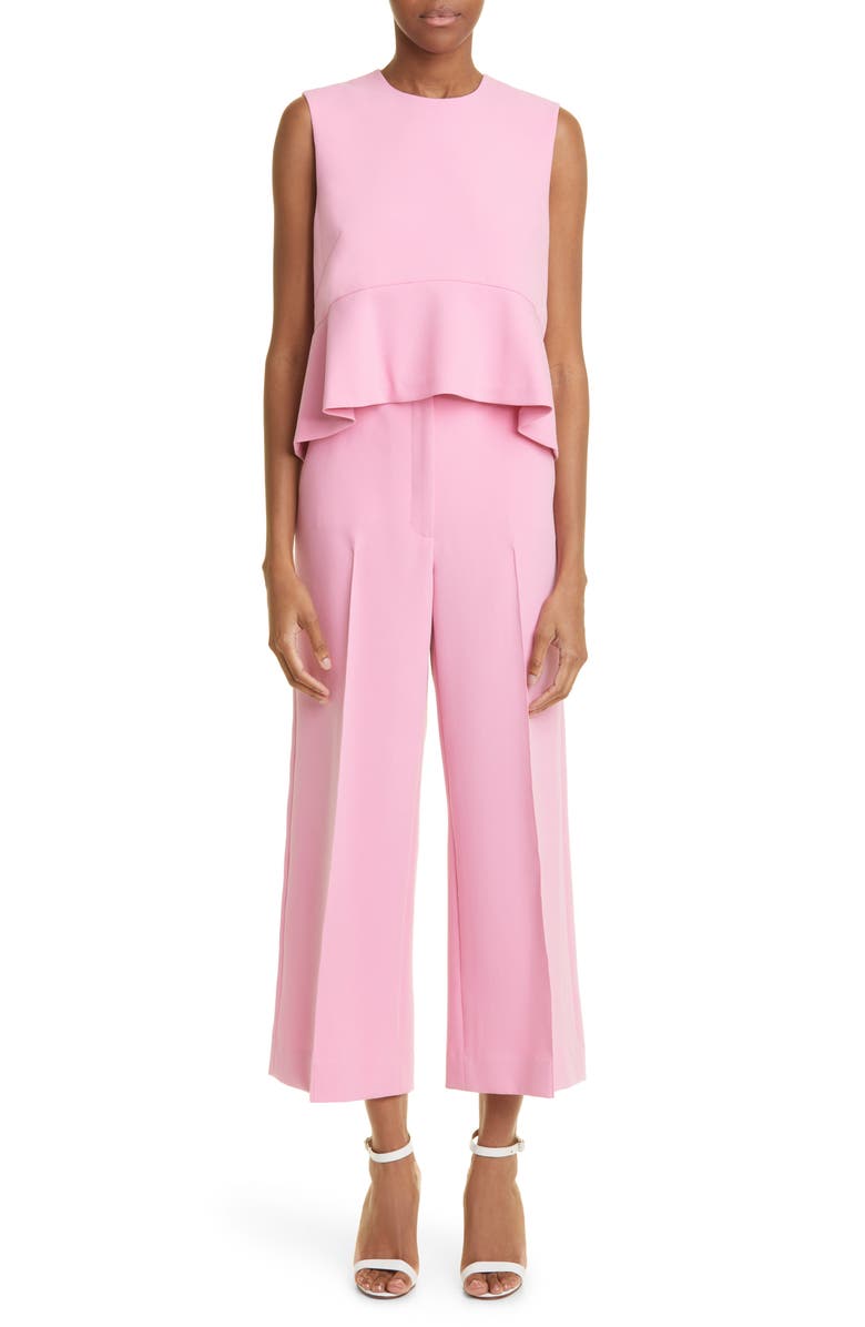 Lela Rose Nora Stretch Crepe Wide Leg Pants, Alternate, color,