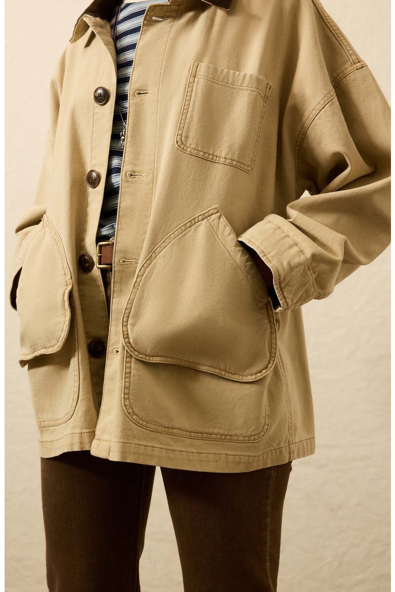 Sunwashed Canvas Barn Jacket, Alternate, color, SANDY KHAKI