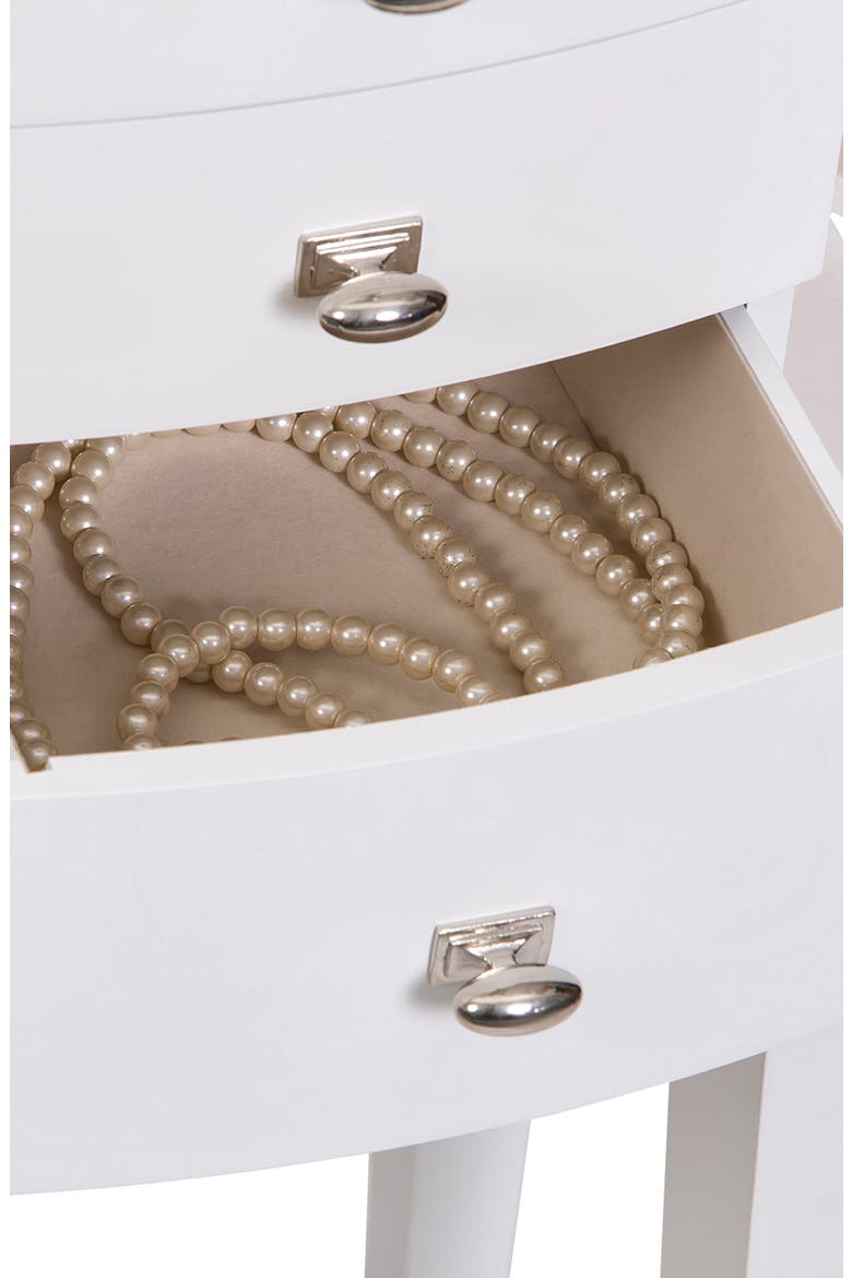 Mele & Co. Hadley Jewelry Armoire, Alternate, color, WHITE