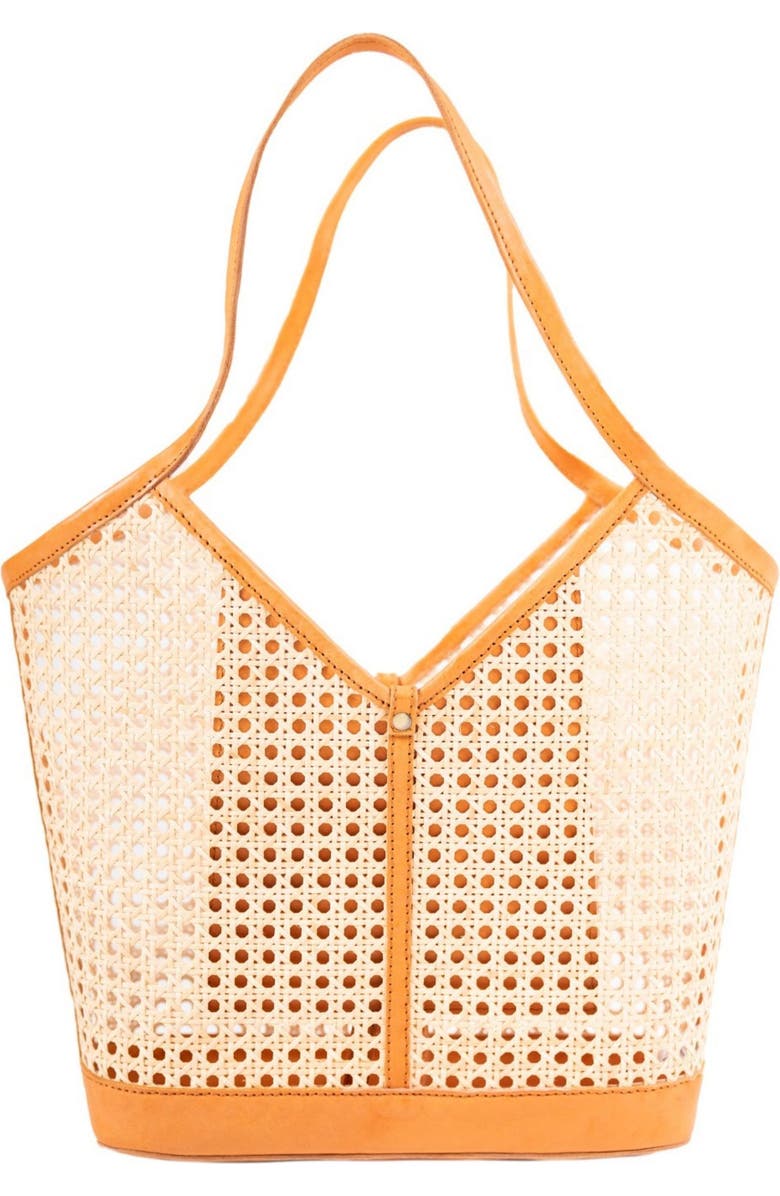 Jelavu Ophelia Handwoven Cane Tote Bag, Alternate, color, Tan