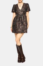 Disturbia Rena Snake Jacquard Mini Dress