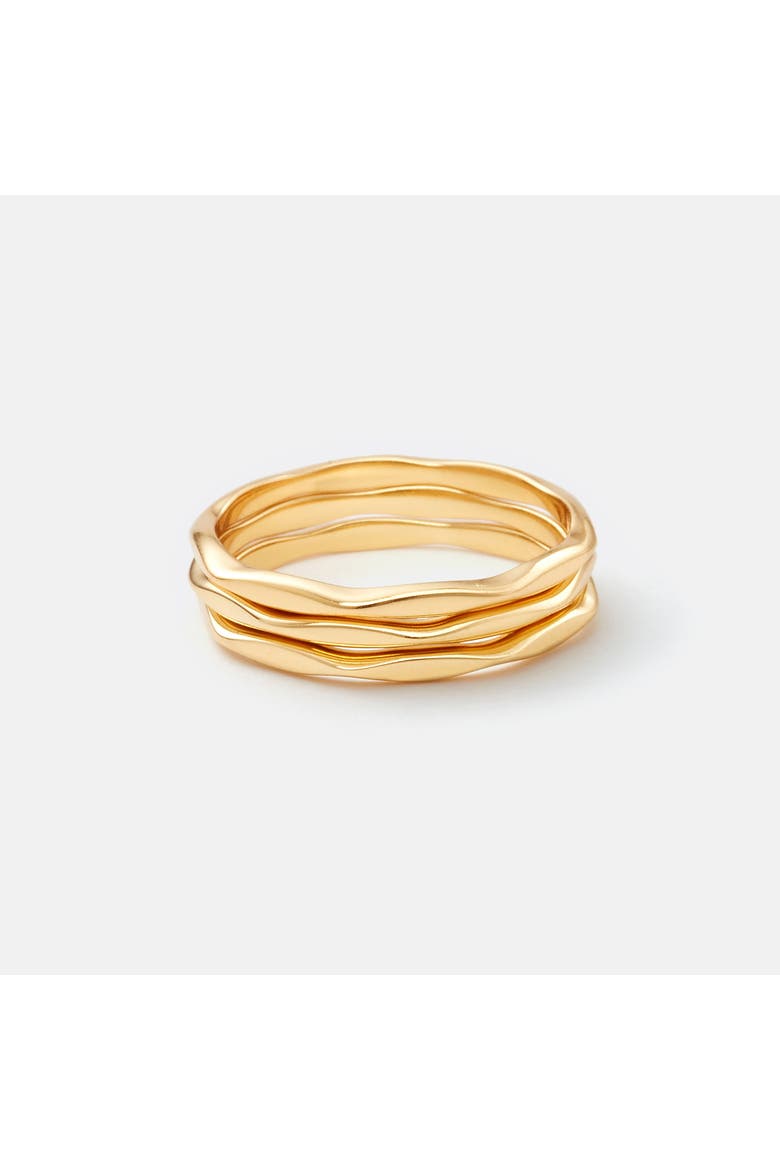 Gold Hammered Stacking Rings - Set of 3, Main, color, Gold