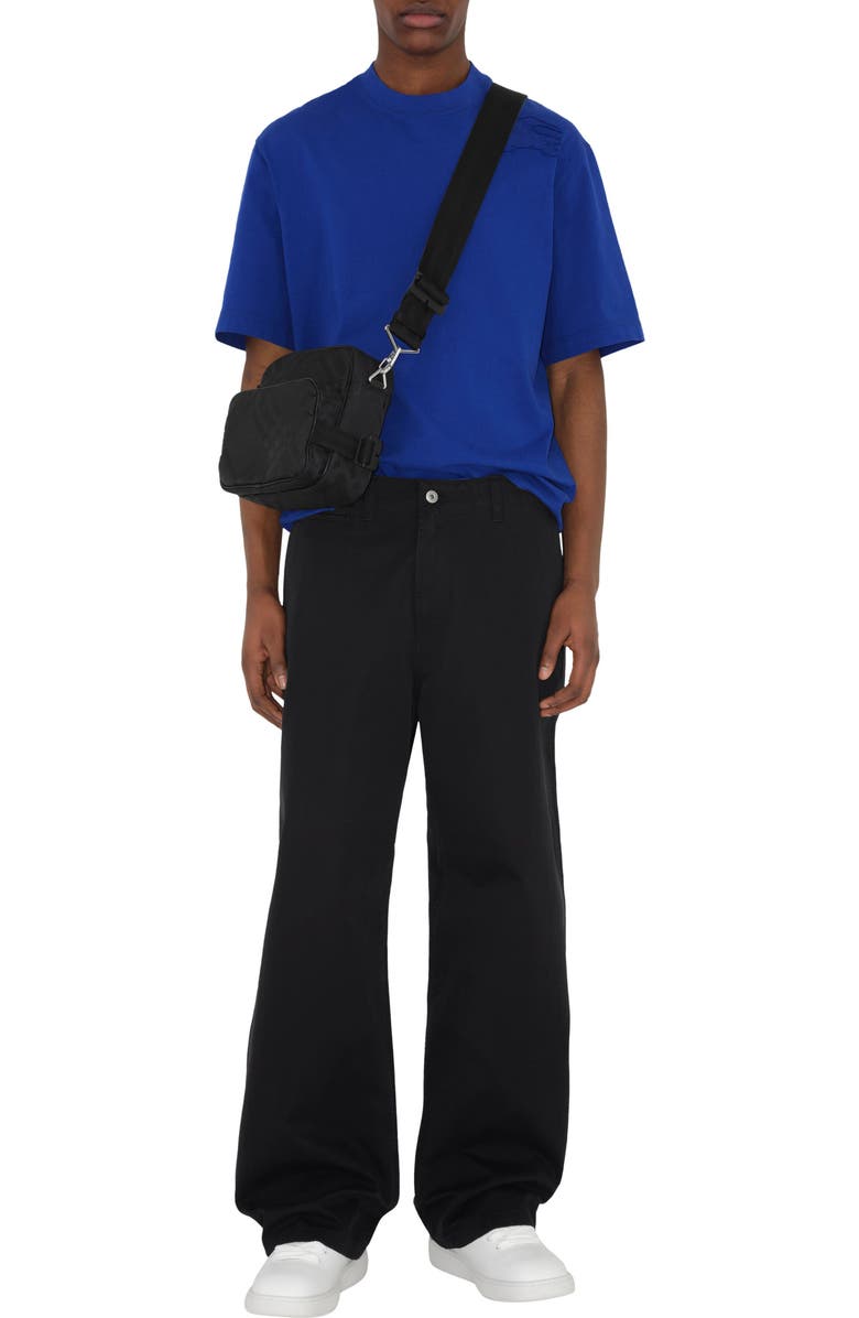 Burberry Check Jacquard Nylon Crossbody Bag, Alternate, color,