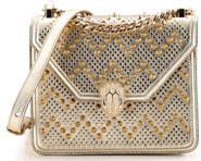 Pre-Owned Bvlgari Serpenti Forever Square Shoulder Bag Full Studded Leather Small