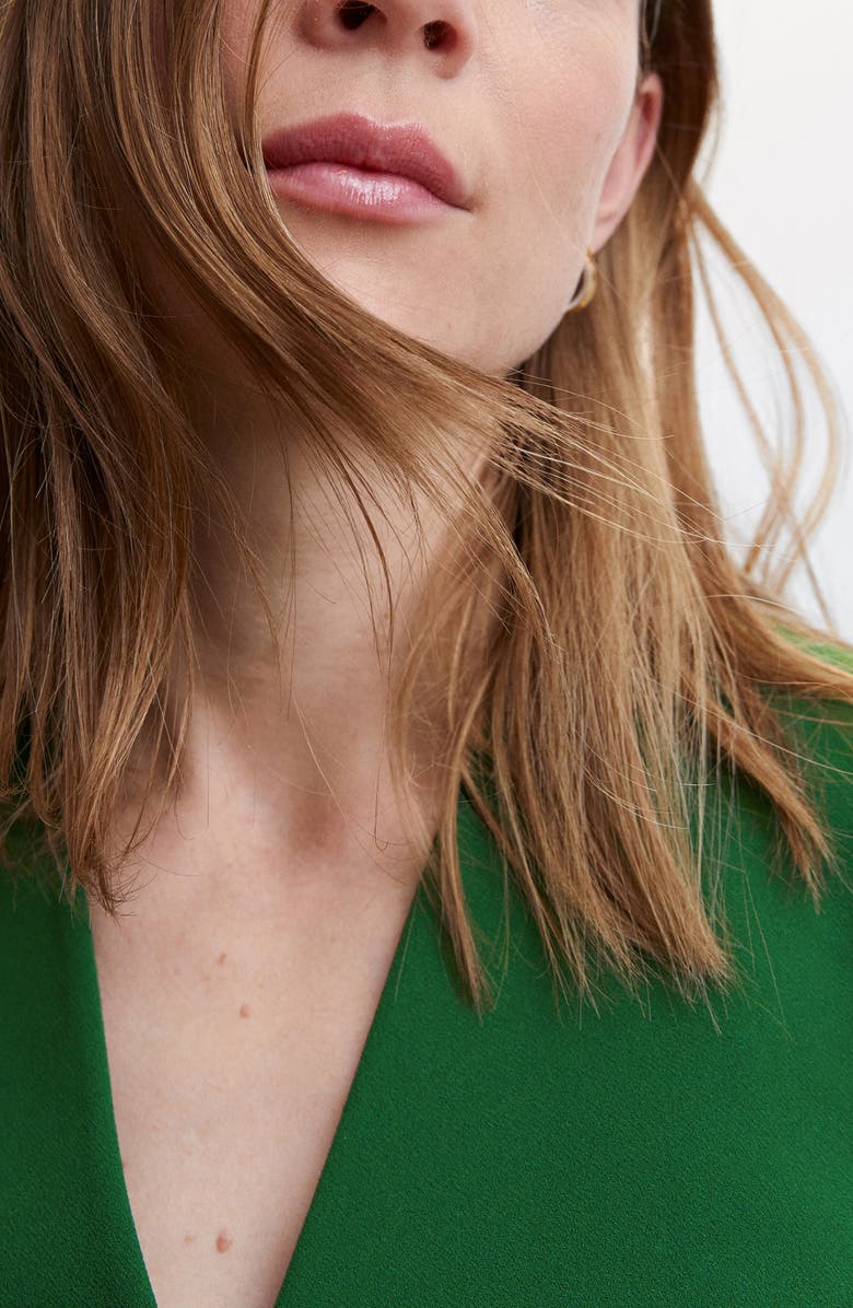 MANGO V-Neck Waistcoat, Alternate, color, Green