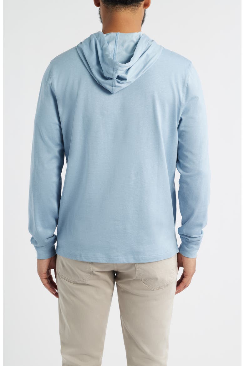 Jase Hangin' Out Long Sleeve Hooded T-Shirt, Alternate, color, MALIBLU