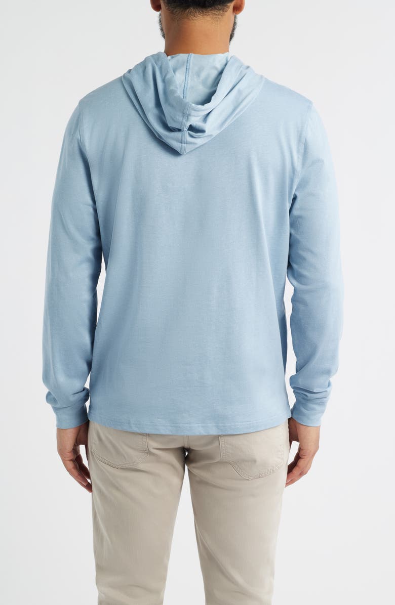 johnnie-O Jase Hangin' Out Long Sleeve Hooded T-Shirt, Alternate, color, Maliblu