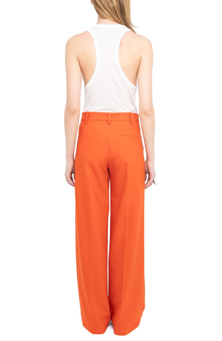 Zadig & Voltaire Wide Leg Pants, Alternate, color, Tangerine