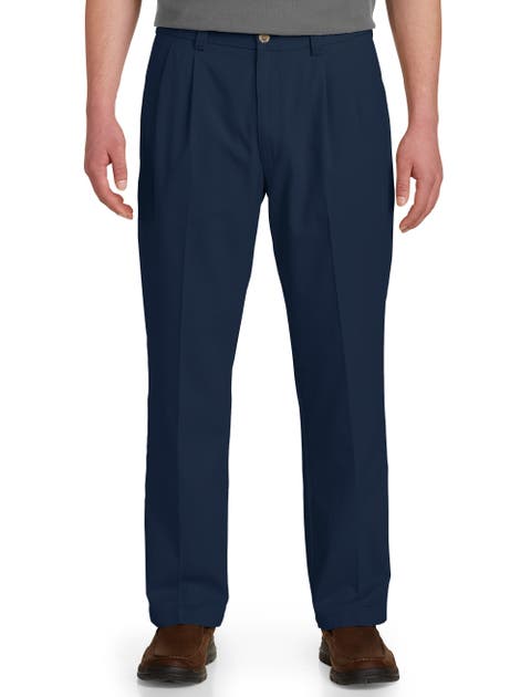 Waist-Relaxer Pleated Twill Pants